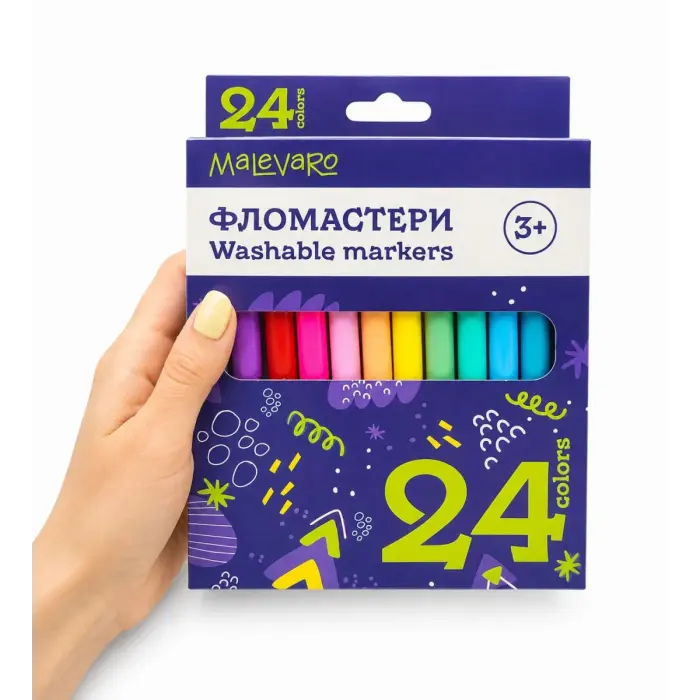 Набір фломастерів 24 кольори, в коробці