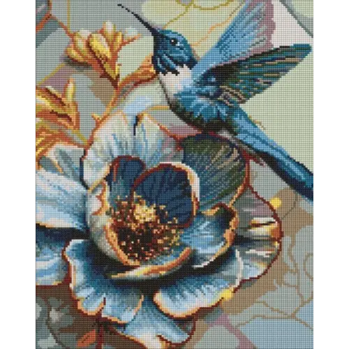 Алмазна мозаїка - Колібрі на півонії ©art_selena_ua