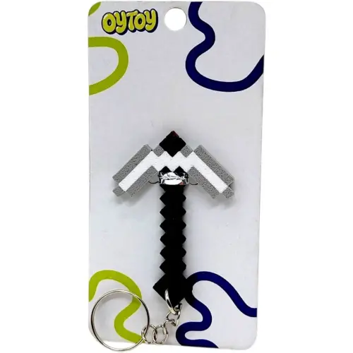 Брелок (3D друк) Minecraft Pickaxe Tool / Кайло Keychain, Залізний