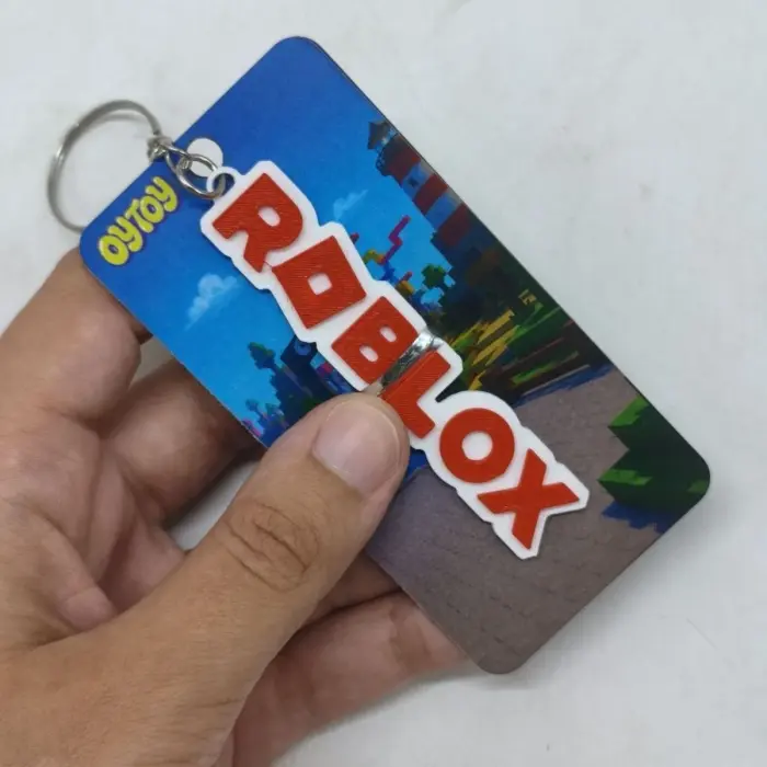 Брелок 3d печать "Roblox Logo / Надпись Roblox Keychain"