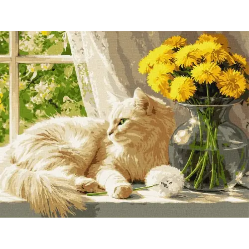 Картина за номерами - Муркотливе сонце ©art_selena_ua