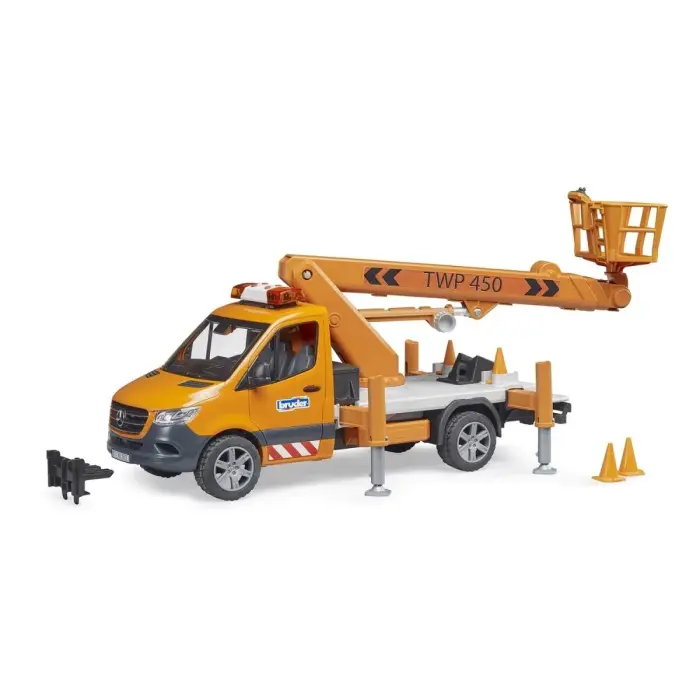 Машинка игрушечная MB Sprinter сервисной службы с телескопической корзиной