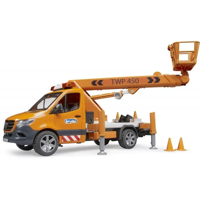 Машинка игрушечная MB Sprinter сервисной службы с телескопической корзиной