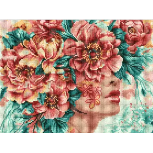 Алмазна мозаїка без підрамника - Романтика квітів ©victoria_art___