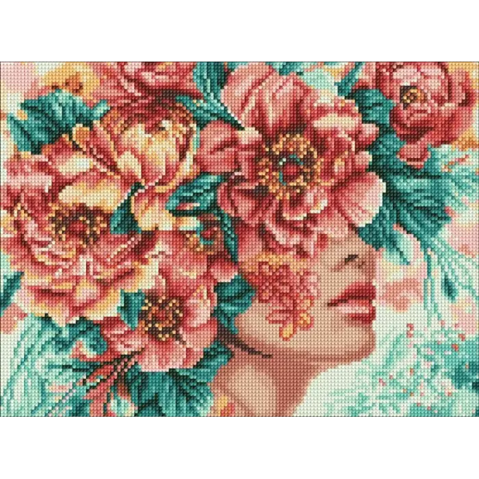 Алмазна мозаїка без підрамника - Романтика квітів ©victoria_art___
