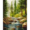 Картина за номерами - Течія посеред лісу ©art_selena_ua
