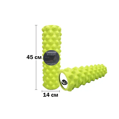 Масажний ролик EasyFit Grid Roller Extreme 45 см Салатовий