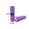 Масажний ролик EasyFit Grid Roller Extreme 45 см Фіолетовий