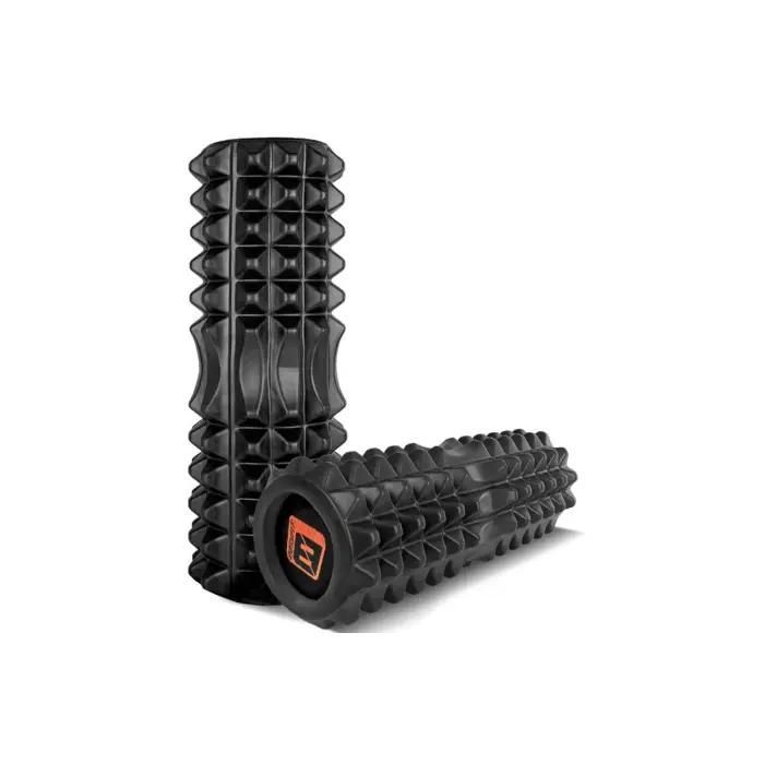 Масажний ролик EasyFit Solid Roller v.1.2s 33х13 см чорний
