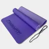 Килимок для йоги та фітнесу EasyFit TPE+TC 6мм двошаровий бузковий-св.бузковий