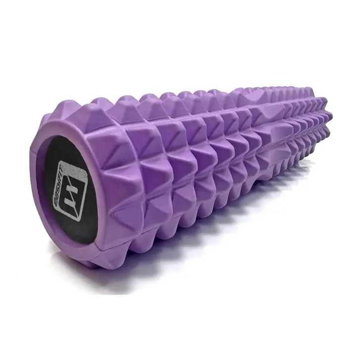 Масажний ролик EasyFit Solid Grid Roller 45 см v.2.2s фіолетовий
