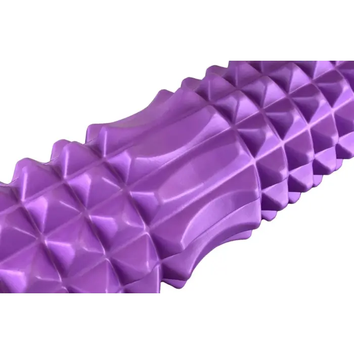 Масажний ролик EasyFit Solid Grid Roller 45 см v.2.2s фіолетовий
