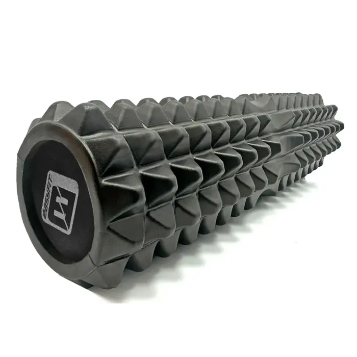 Масажний ролик EasyFit Solid Grid Roller 45 см v.2.2s чорний