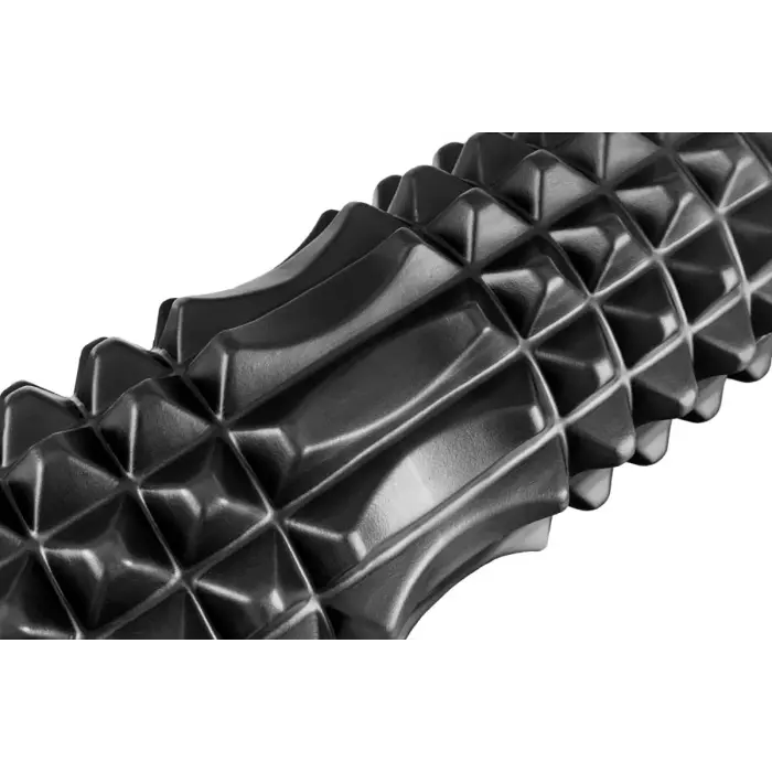Масажний ролик EasyFit Solid Grid Roller 45 см v.2.2s чорний