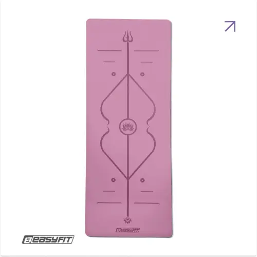 Килимок для йоги професійний EasyFit Pro каучук 5 мм Рожевий
