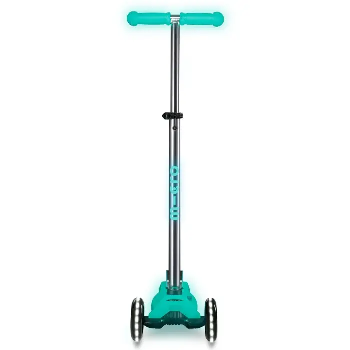 Самокат Micro серии Maxi Deluxe Glow LED - Желейный зеленый