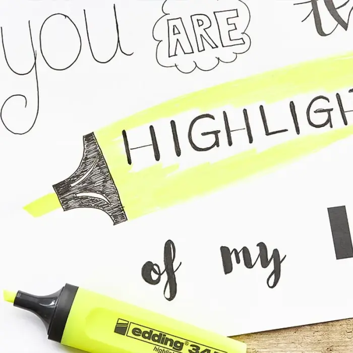 Маркер Highlighter e-345 набор 4 шт. (блистер PVC)