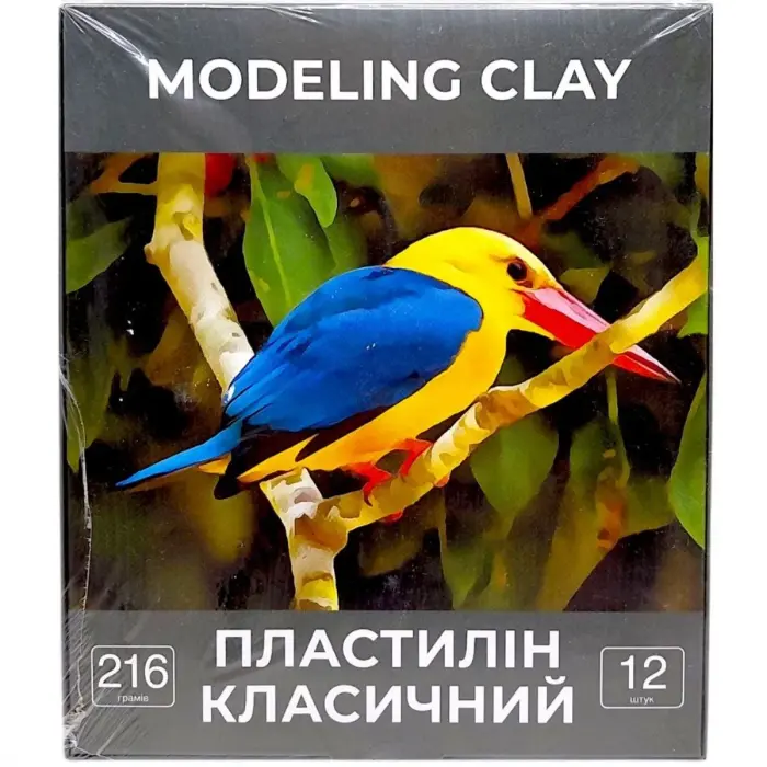 Пластилін 12 кольорів 216г (46424)