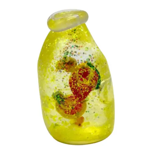Сквіш антистресс "Пляшка з фруктами" 8cm (ЖОВТИЙ)