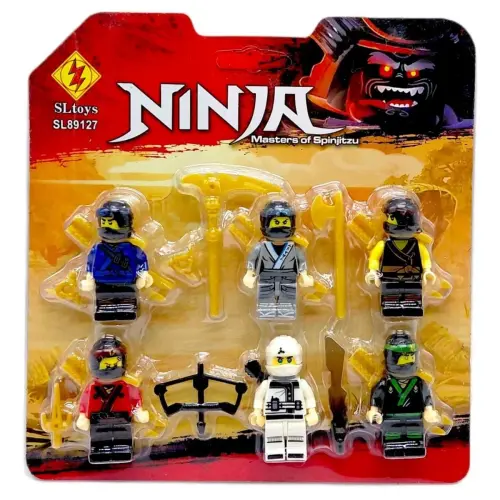Фігурка мультгероїв "Ninja" 6 фігурок на планшетці 18*17,2см