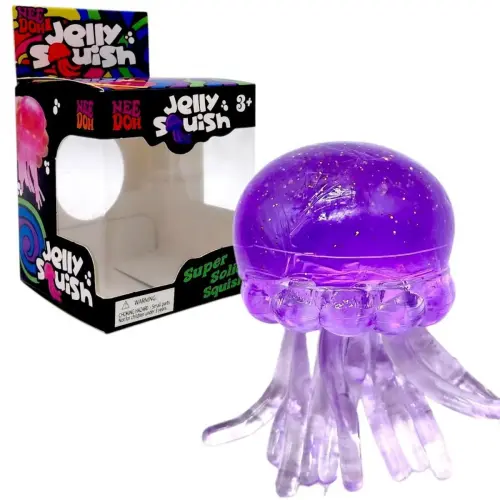 Іграшка-антистресс "Медуза" NeeDoh Jelly Squish Glow, 10 см (БУЗКОВИЙ)