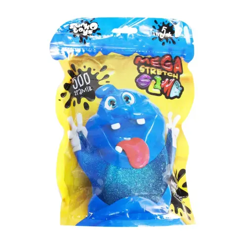 Слайм "Mega Stretch Slime" 500 г укр синій