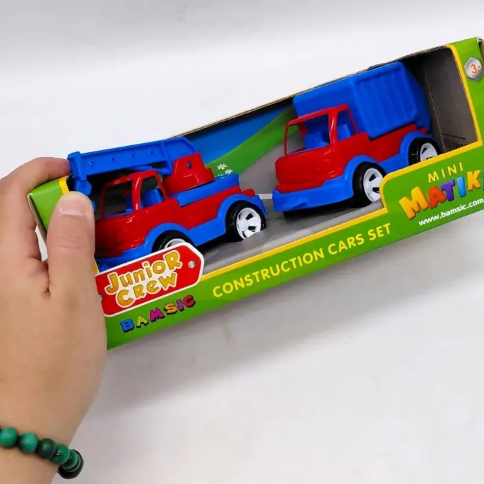Mini Matiki коробка 2 (кран, мусоровоз), Набор детский BAMSIC (Черно-белый)