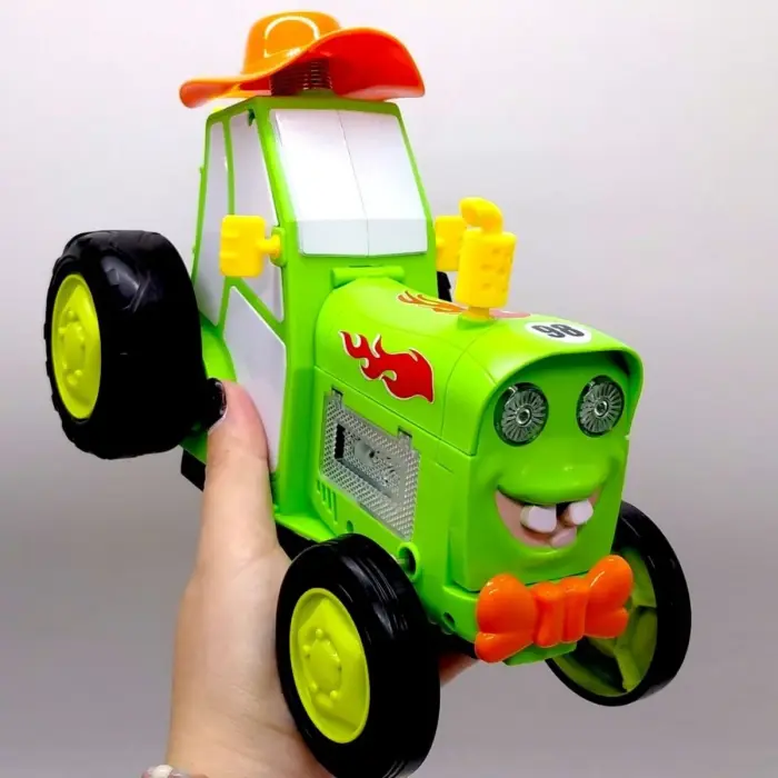 Трактор танцюючий "CrazyCar" на радіокеруванні, акум.USB.,музика, світло, танцює кор.24x14x16см (ЗЕЛЕНИЙ)