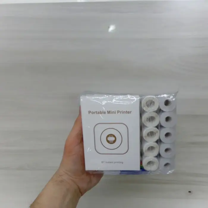 Портативний термопринтер "Mini Printer" (папір та фломастери в комплекті), рожевий
